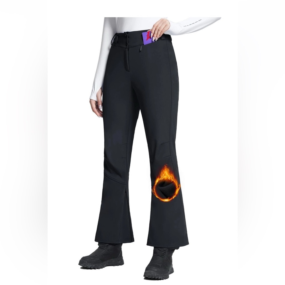 BALEAF Womens👩🏻Fleece Lined Snow❄️Ski⛷️Pants👖Waterproof Softshell